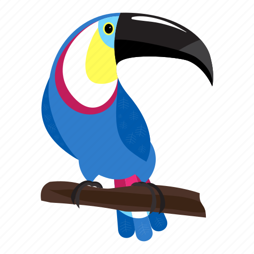 Animal, beautiful, cartoon, nature, summer, toucan, tree icon - Download on Iconfinder