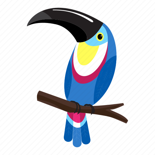 Branch, cartoon, floral, flower, logo, tattoo, toucan icon - Download on Iconfinder