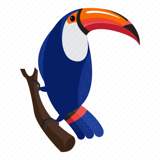 Animal, bird, cartoon, nature, summer, toucan, tree icon - Download on Iconfinder