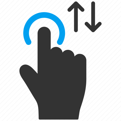 Hand, finger, mobile gesture, touch gestures, drag, flick, up down icon - Download on Iconfinder