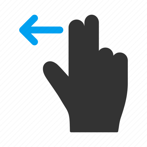 Fingers, left, move, hand, slide, mobile gesture, touch gestures icon - Download on Iconfinder