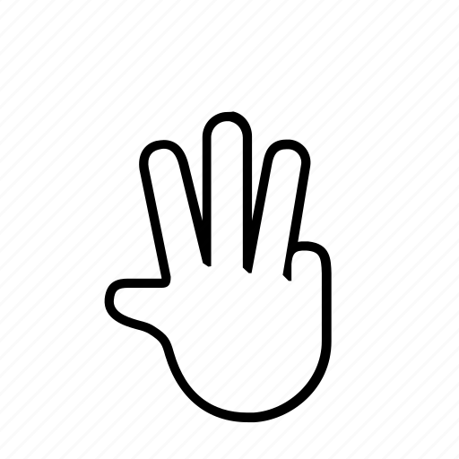 3 fingers, hand, touch icon - Download on Iconfinder