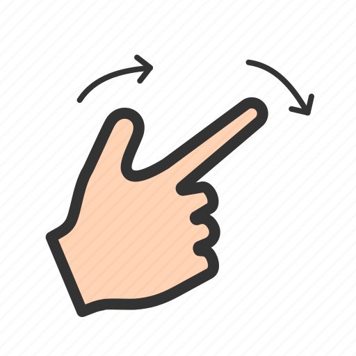 Arrow, down, finger, gesture, right, swipe, touch icon - Download on Iconfinder