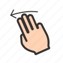 finger, gesture, gestures, hand, left, scroll, swipe