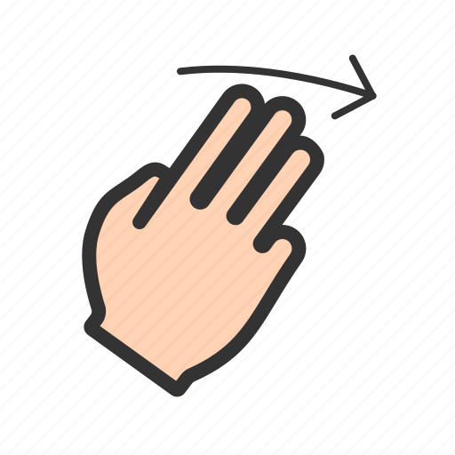 Finger, gesture, gestures, hand, right, scroll, swipe icon - Download on Iconfinder