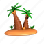 palm, trees 