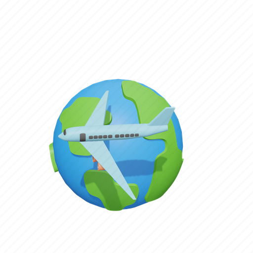 World, with, airplane icon - Download on Iconfinder