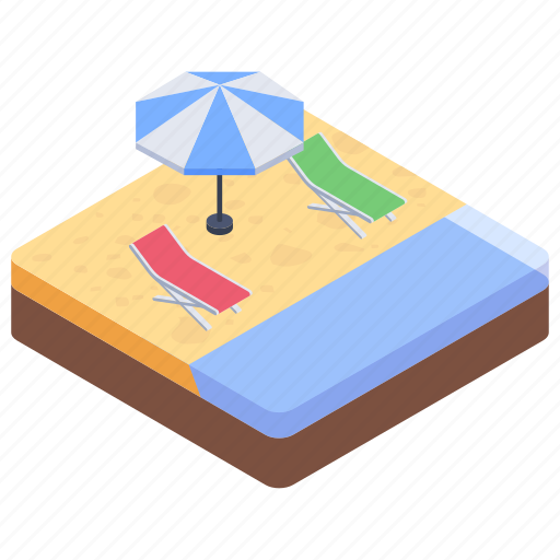 Beach, beach bed, outdoor furniture, sun tanning, sunbath icon - Download on Iconfinder