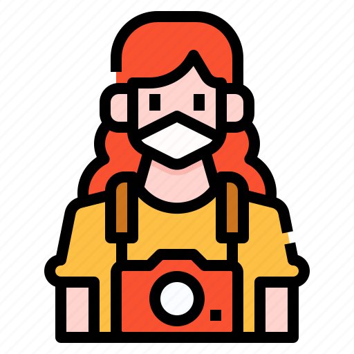 Avatar, backpack, camera, photographer, tourist, traveler, woman icon - Download on Iconfinder