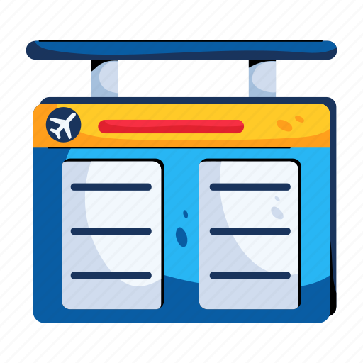 Flight board, departure board, airport terminal, flight schedule, arrival board icon - Download on Iconfinder