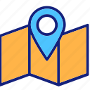 location pin, location pointer, map, navigation