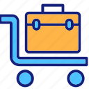 baggage, hand truck, luggage, luggage on cart