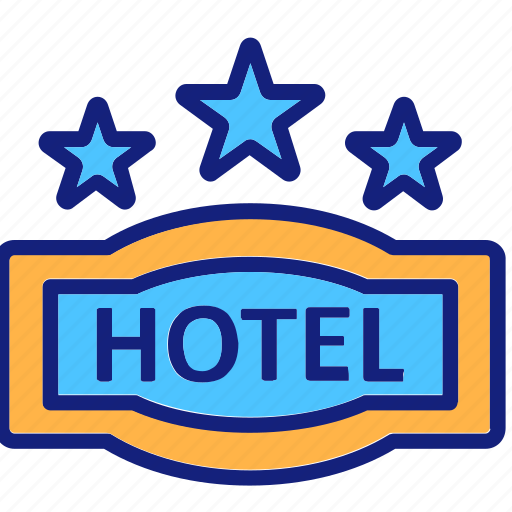 Three star, hotel destination, hotel ranking, hotel rating icon - Download on Iconfinder