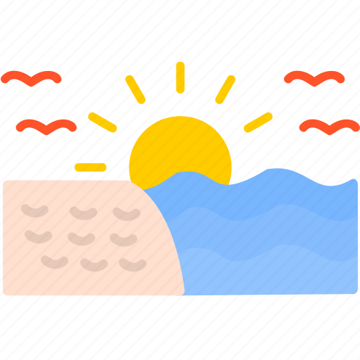 Sunrise, horizon, sea, sun, sunset, weather, icon icon - Download on Iconfinder