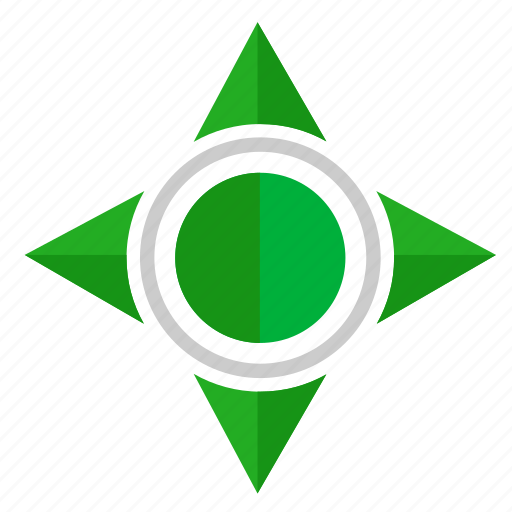 Compass, green, navigation, pointer, ways icon - Download on Iconfinder