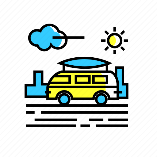Adventure, camper van, road trip, travel, van icon - Download on Iconfinder