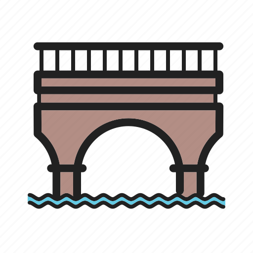 Architecture, bridge, construction, highway, road, suspension, town icon - Download on Iconfinder