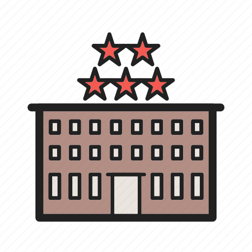 Accommodation, five, hotel, interior, modern, star, town icon - Download on Iconfinder