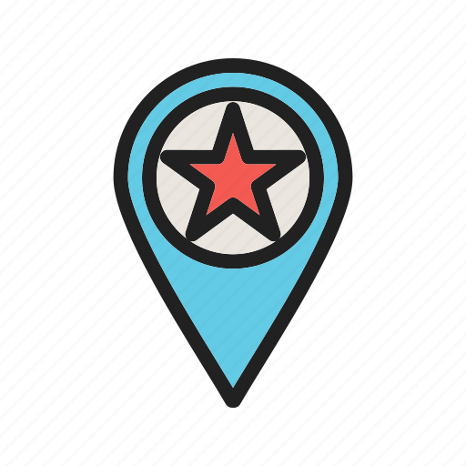 Favorite, location, map, pin, sign, star, town icon - Download on Iconfinder