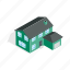 garage, home, house, isometric, residential, storey, two 