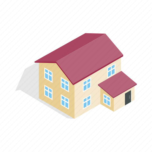 Estate, home, house, isometric, residential, storey, two icon - Download on Iconfinder