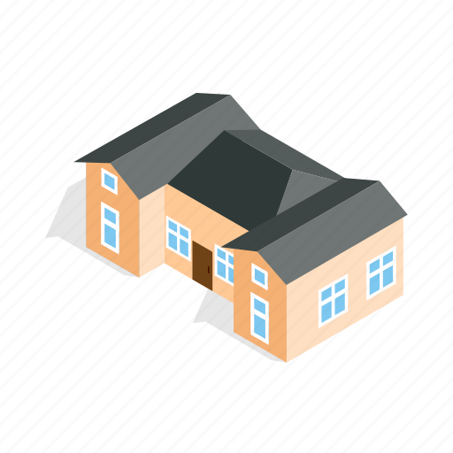 Estate, home, house, isometric, outbuildings, residential, two icon - Download on Iconfinder
