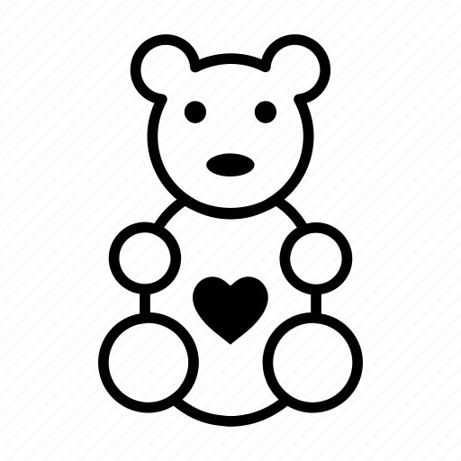 Baby, bear, infant, soft, stuffed, teddy, toy icon - Download on Iconfinder