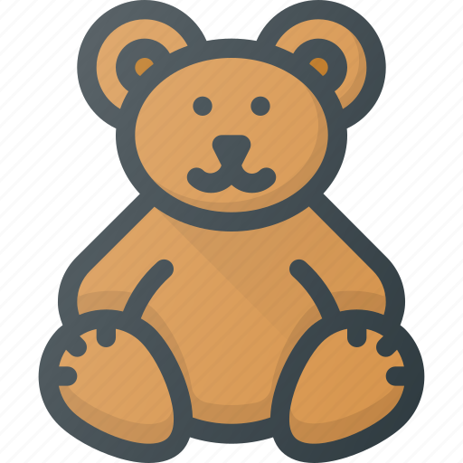 Bear, plush, teddy, toy icon - Download on Iconfinder