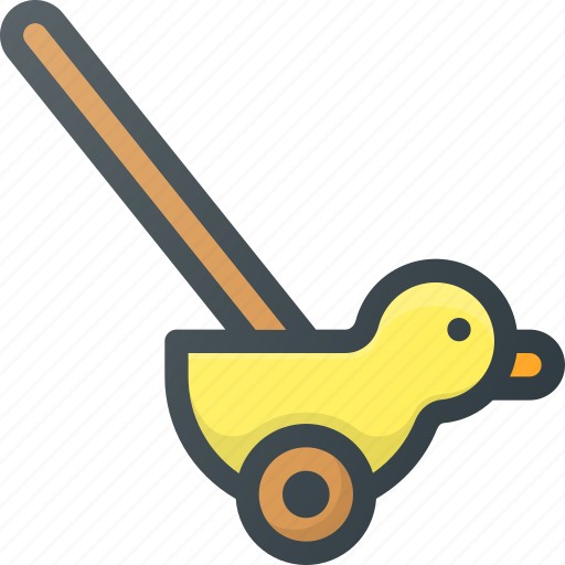 Duck, pushalong, toy icon - Download on Iconfinder