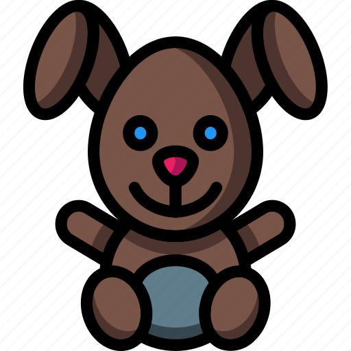 Baby, bunny, cudly, rabbit, soft, stuffed, toys icon - Download on Iconfinder