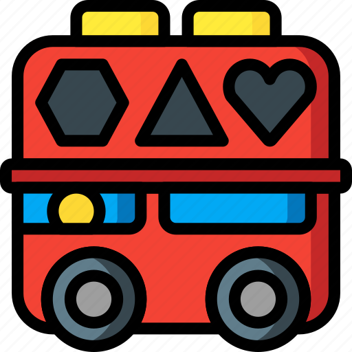 Baby, bus, childs, shape, sorter, toys icon - Download on Iconfinder