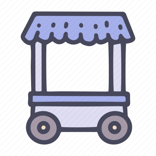 Trade, cart, food, trolley, meal, drink, kiosk icon - Download on Iconfinder