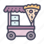 trade, cart, pizza, street, trolley, food, stall 