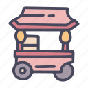 trade, cart, asian, food, trolley, kiosk, mobile