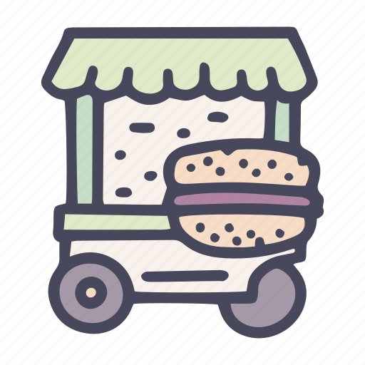 Trade, cart, hamburger, trolley, fastfood, store icon - Download on Iconfinder