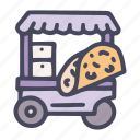 trade, cart, mexican, food, taco, meal, street, snack