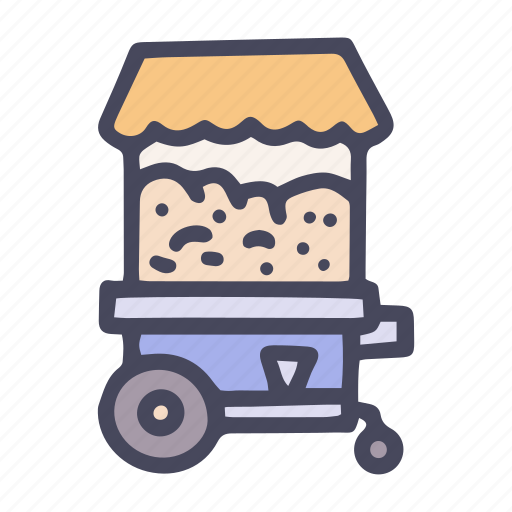 Trade, cart, popcorn, trolley, fair, snack, street icon - Download on Iconfinder