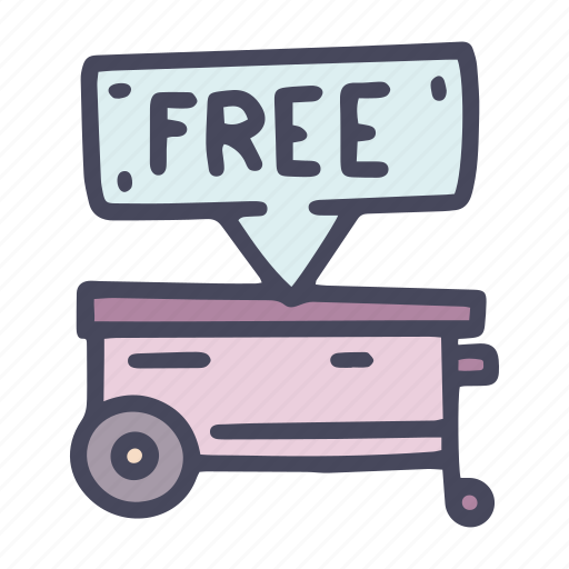 Trade, cart, free, food, meal, street, trolley icon - Download on Iconfinder