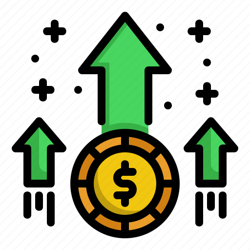 Profit, gain, economy, trading, arrow, up, money icon - Download on Iconfinder