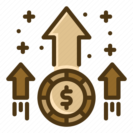 Profit, gain, economy, trading, arrow, up, money icon - Download on Iconfinder