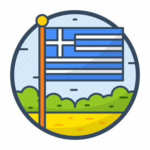 Flag, greece, flags, geography, country icon - Download on Iconfinder