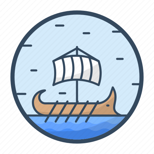 Trireme, greek, antique, transportation, ship icon - Download on Iconfinder