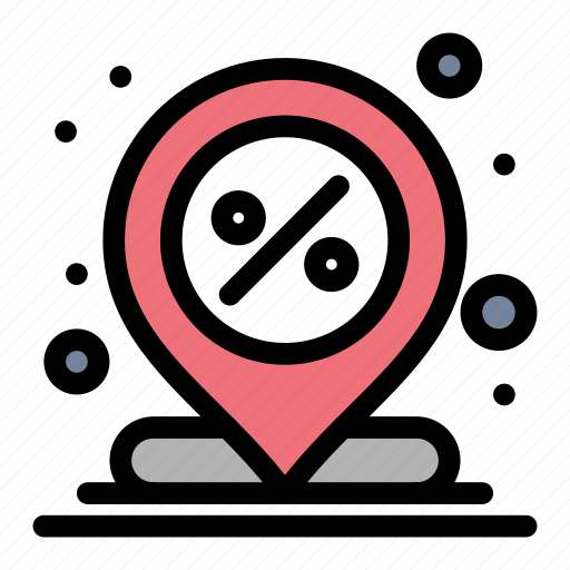Center, discount, location, percent, pin icon - Download on Iconfinder