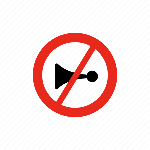 No horn, road sign, sign, traffic sign icon - Download on Iconfinder