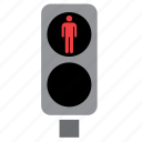 circulation, light, pedestrian, red, traffic