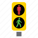 circulation, green, light, pedestrian, red, traffic