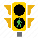 circulation, green, light, pedestrian, traffic