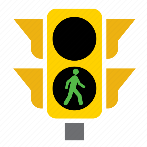 Circulation, green, light, pedestrian, traffic icon - Download on Iconfinder