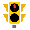 circulation, light, pedestrian, red, traffic