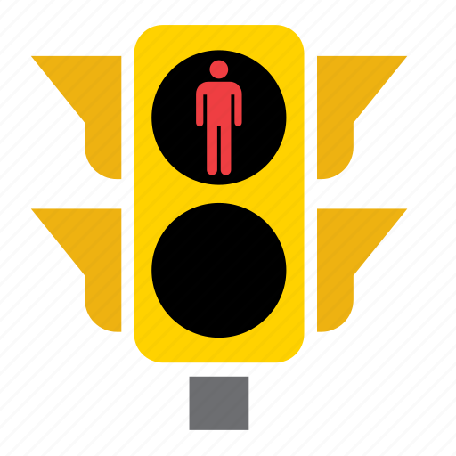 Circulation, light, pedestrian, red, traffic icon - Download on Iconfinder